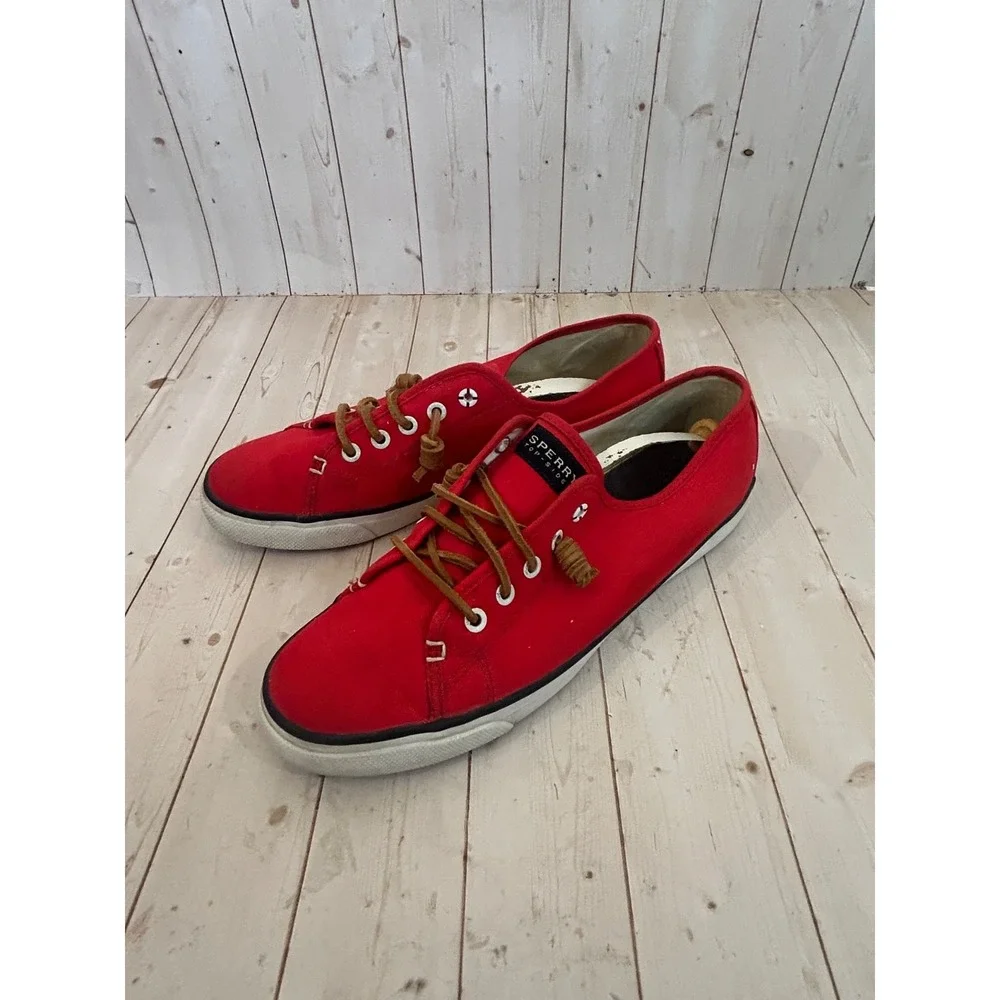 Sperry Top Siders Women's Canvas Red Boat Shoes STS92804 Sneakers Size US 11